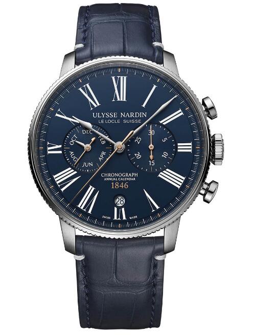 Ulysse Nardin Marine Torpilleur Annual Chronograph Blue Limited Edition 44mm Watch 1533-320LE-3A-175/1B watch